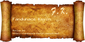 Fandunace Kevin névjegykártya