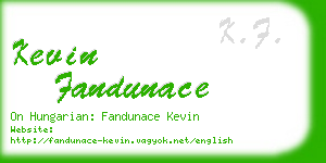 kevin fandunace business card